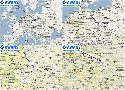 Sp�dzielnia Socjalna Awans - lokalizacja